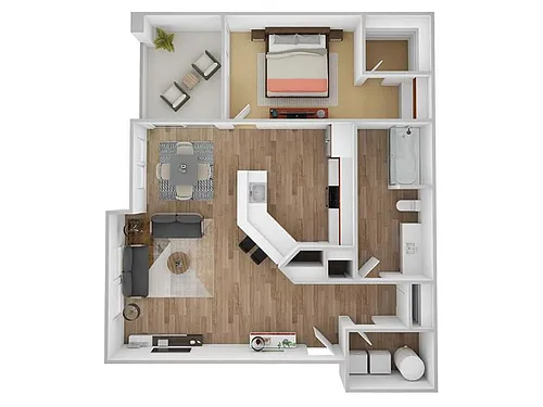 Floor plan 1 Bedroom R