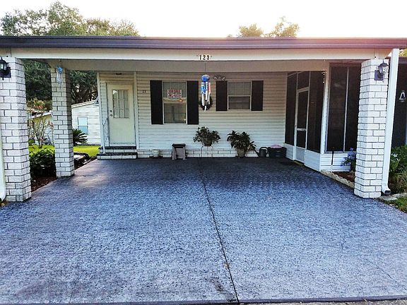 Front view double carport