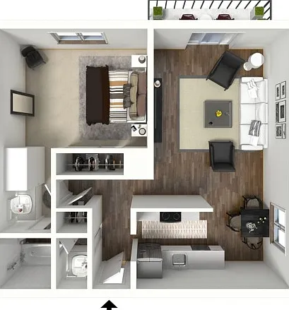 1x1 Balcony 1x1 Balcony