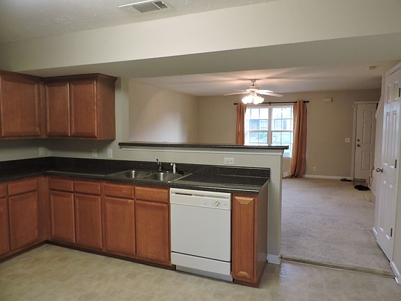 Kitchen open to living room