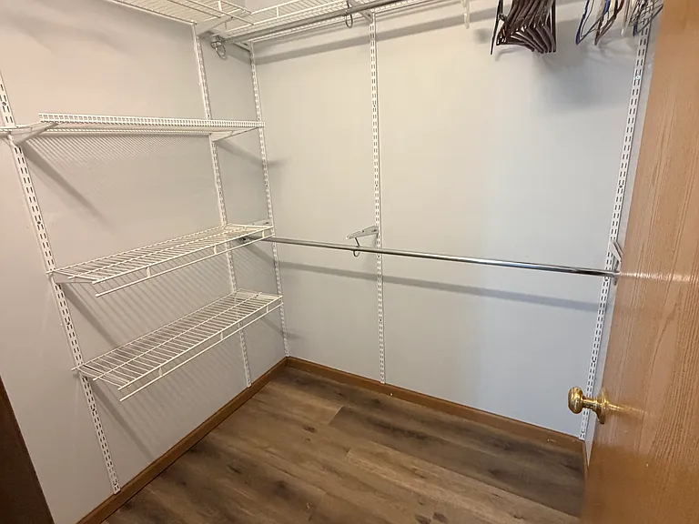 Master bedroom walk in closet