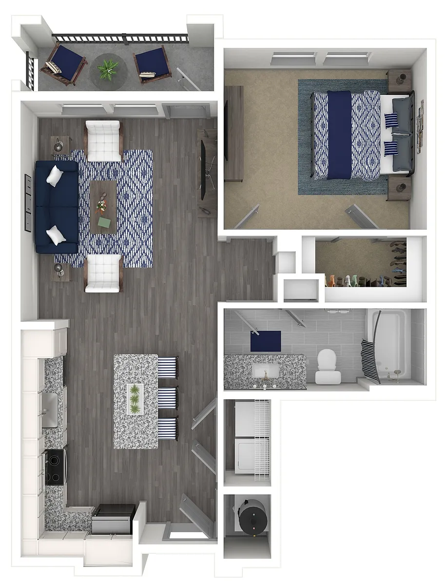 Floor plan The Jade (A4) | 753 SF