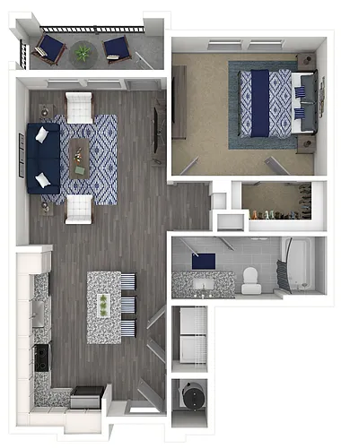 Floor plan The Jade (A4) | 753 SF