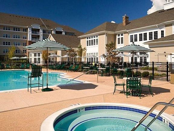 outdoor pool area