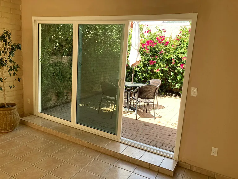 Outdoor patio off living room