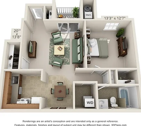 1 Bed 1 Bath End 1 Bed 1 Bath End