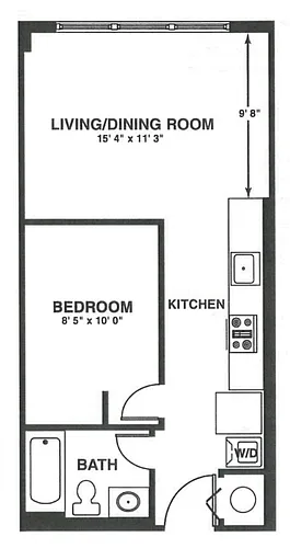 Floor plan One Bedroom