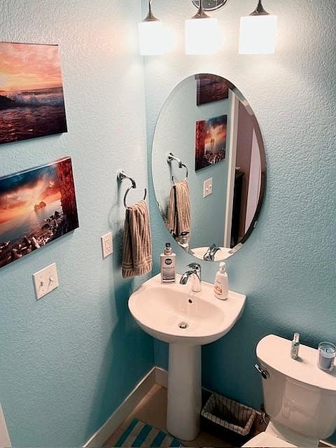 Front entry powder room