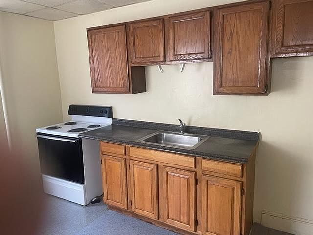 Kitchen Appliances included: Electric stove and fridge