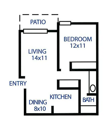 Floor plan One Bedroom A