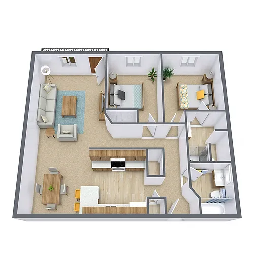 Floor plan Two Bedroom 2175B