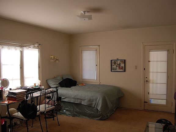 Master bedroom with door to patio.