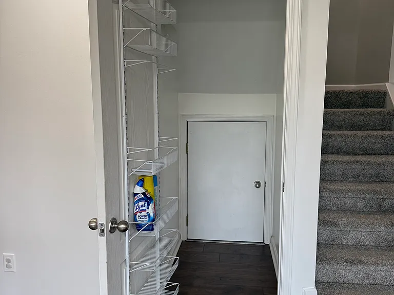 Under stair storage area.