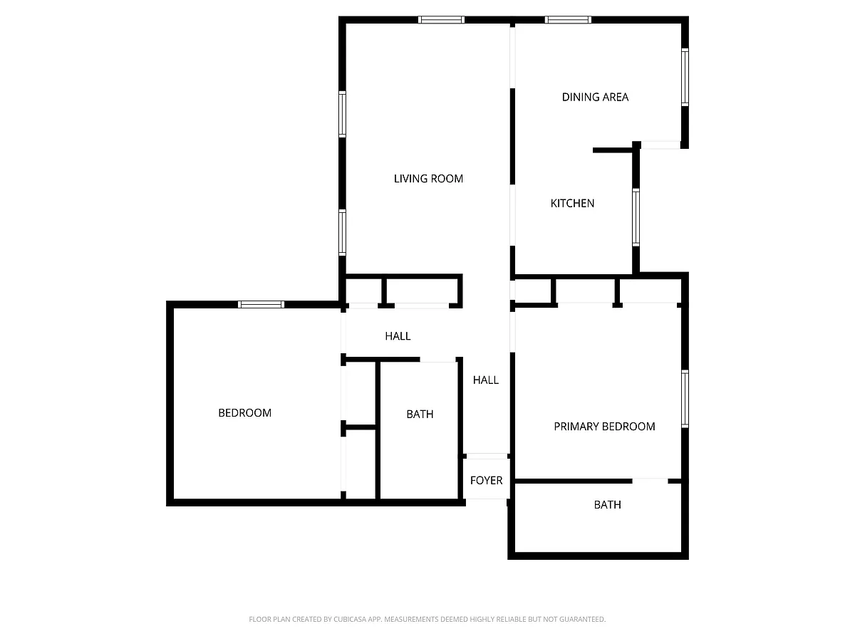 Floor plan The Hill 2 Bed 2 Bath Large