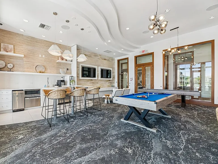 Lounge with game area