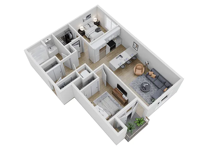 Floor plan 2X1 - C1