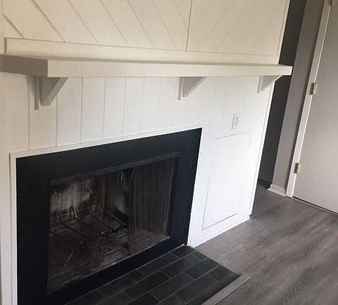 wood burning fireplace