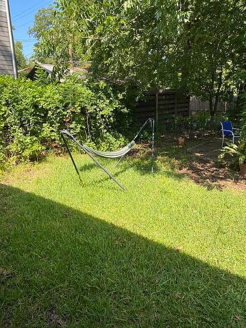fenced in back yard