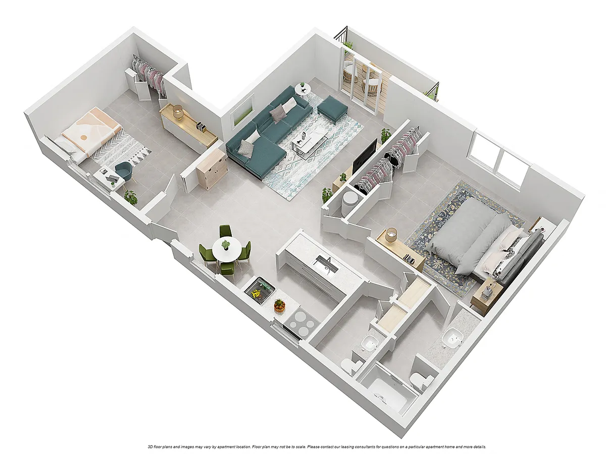 Floor plan 2 BED 1.5 BATH