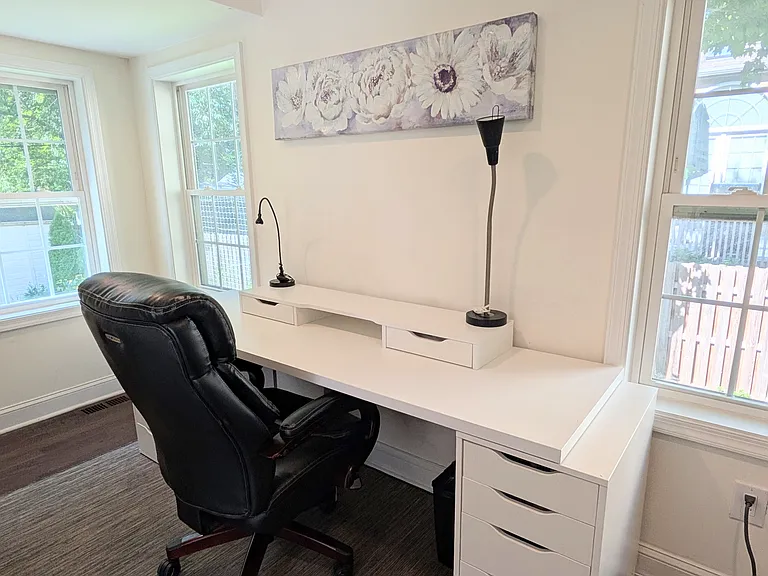 Bright home office space