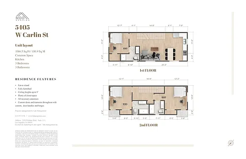 Floor plan Private Room 5405 Carlin St -3b3b
