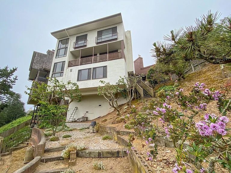 Terraced backyard