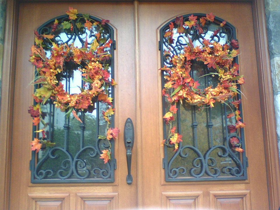 mahgony double doors