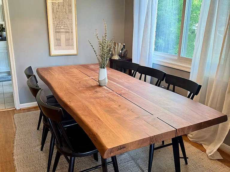 Dining room is large enough for 6-8 person table