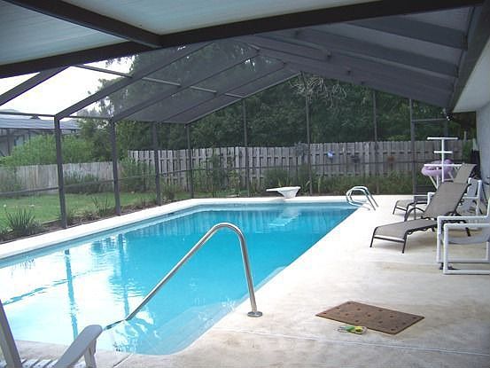 Screened pool area