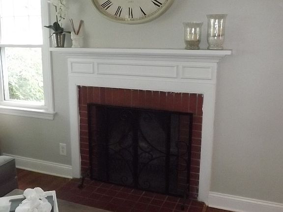 Wood burning fireplace