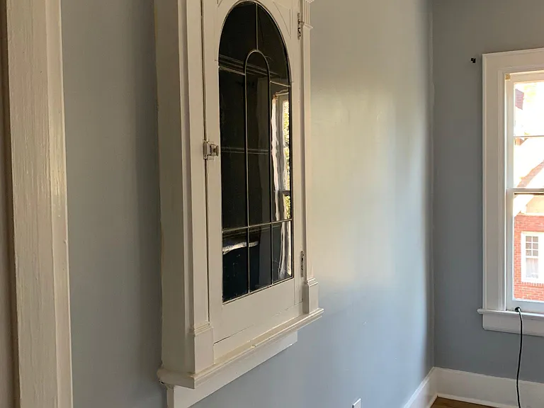 Historic leaded glass cabinet