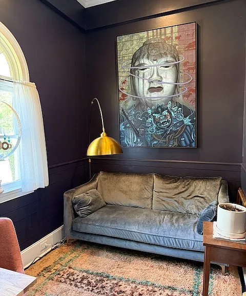 Downstairs front office/sitting area.