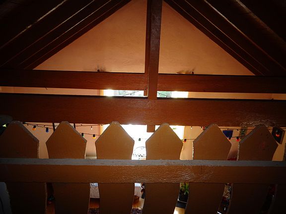 Living room view from attic landing