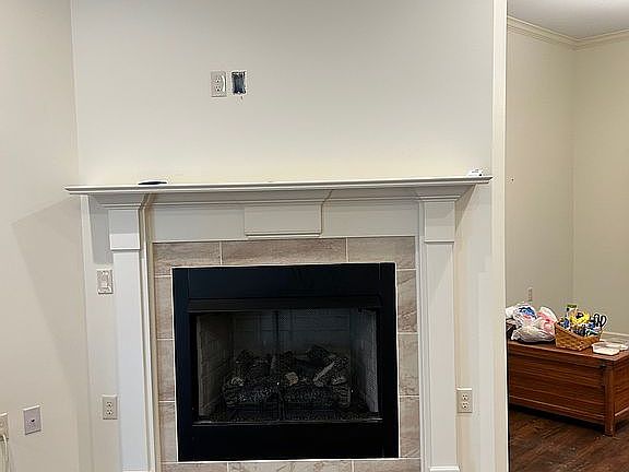 Living room fireplace