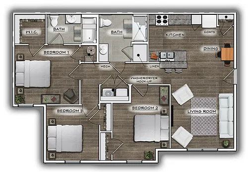 Floor plan 3 Bedroom