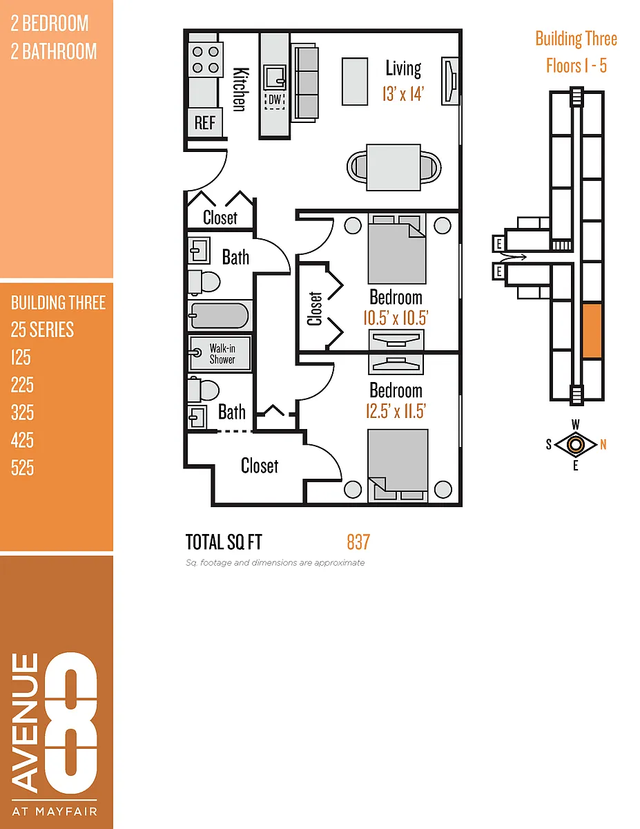 Floor plan 25 Series 2 Bedroom / 2 Bath