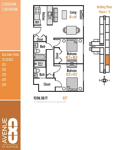 Floor plan 25 Series 2 Bedroom / 2 Bath