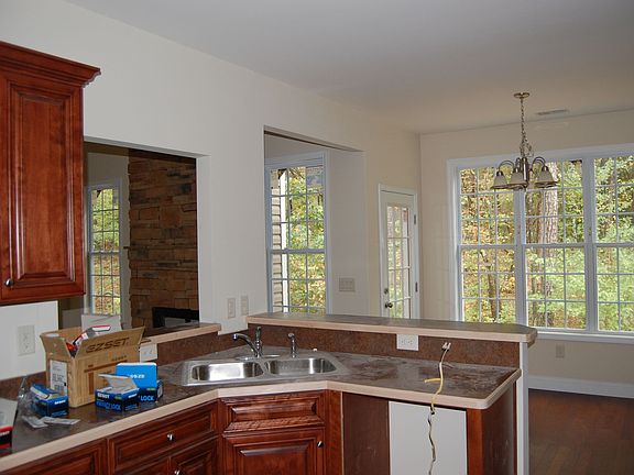 Spacious kitchen with lots of counter and cabinet space.