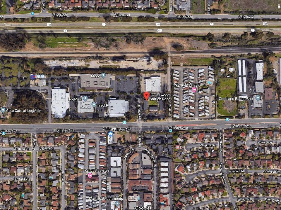 Located at the corner of Entrance Road and Hollister Ave.