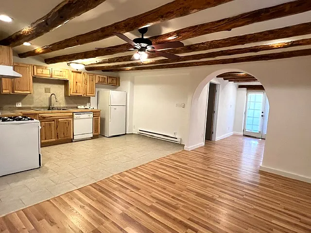 kitchen and living room