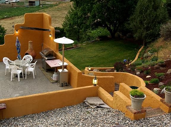 Top of the deck stairs.