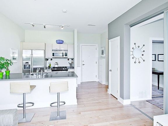 Kitchen with view of the bar.
