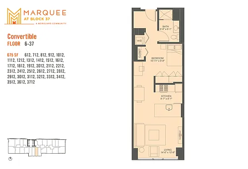 Floor plan Convertible x 12