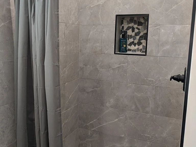 Large tile shower in master bath