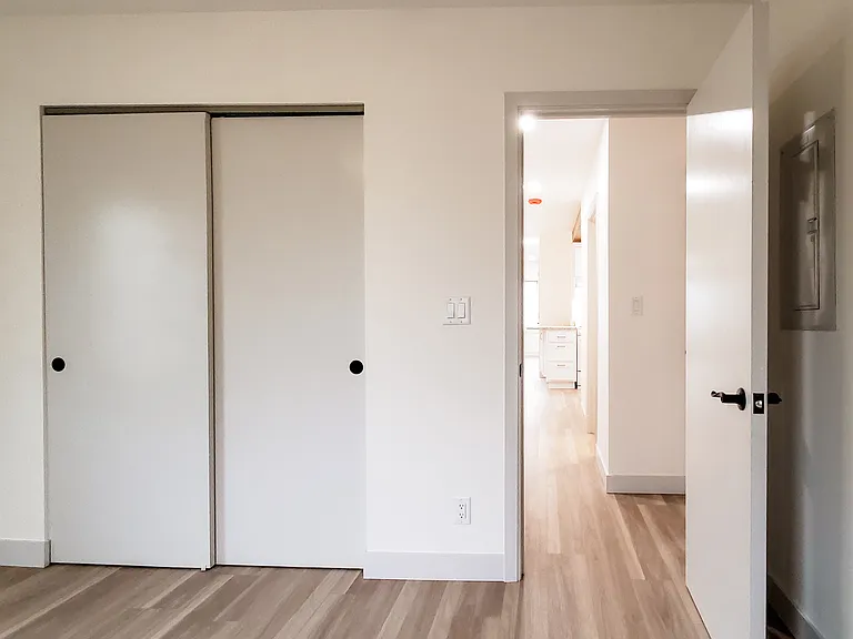 Full size closet in the larger bedroom.