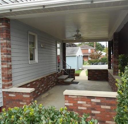 Private side patio...view from front yard.