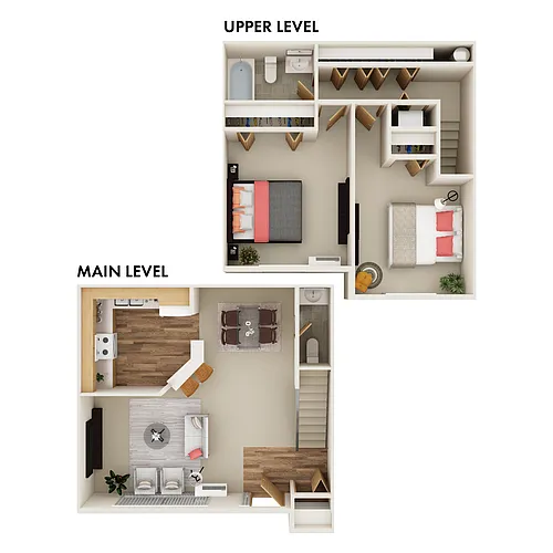 Floor plan 2 Bed 1.5 Bath