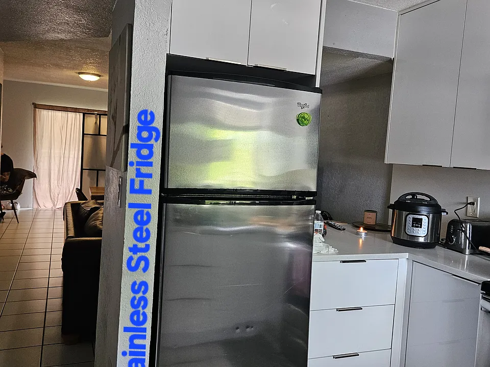 Stainless Steel Fridge and Range