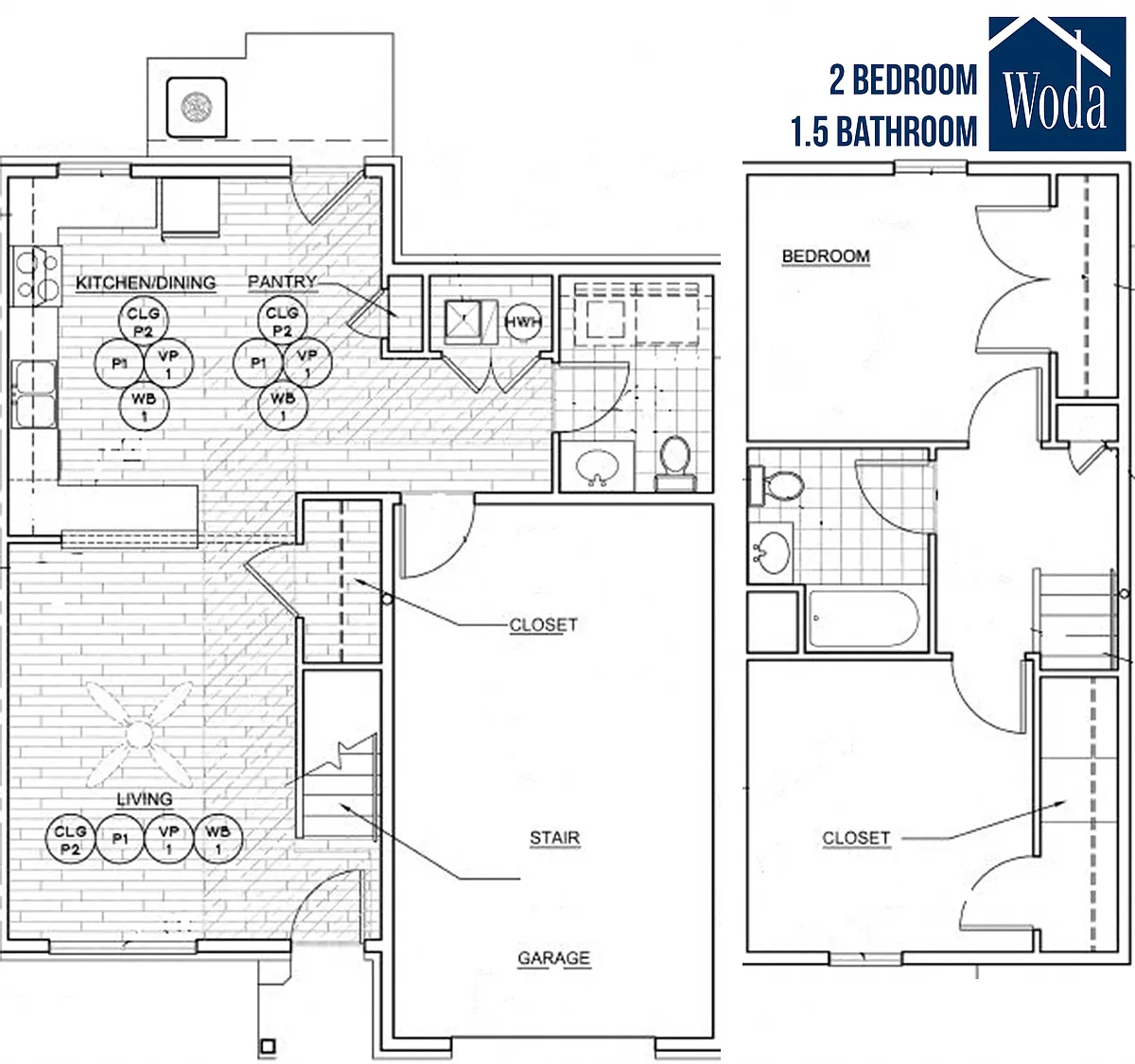 Floor plan Two Bedroom