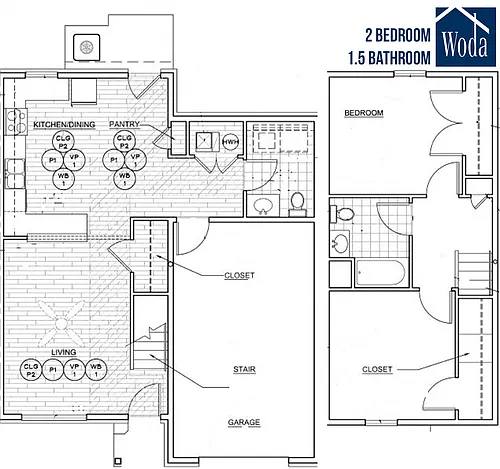 Floor plan Two Bedroom